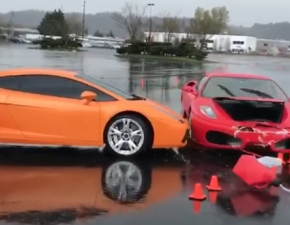 Ferrari zderzyo si z Lamborghini. Najdroszy wypadek wiata?