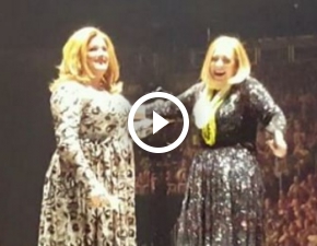 Adele na scenie z sobowtrem: Ktra z nich to ta prawdziwa?