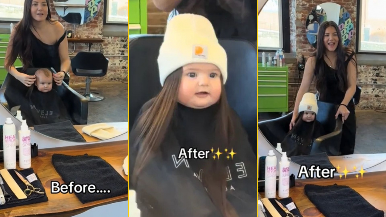 Mama-fryzjerka pokazała, jak zakłada doczepy 8-miesięcznej córce. Nagranie hitem na TikToku