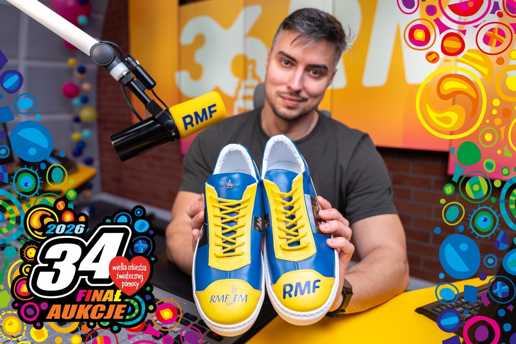 Unikatowe buty RMF FM na aukcji WOŚP 2026. Licytuj dla zdrowia dzieci!