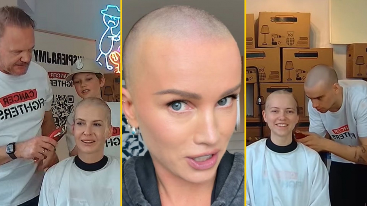 Edyta Pazura, Maffashion i Kasix ogoliły głowy u Łatwoganga! Tak wspierają chorujące kobiety