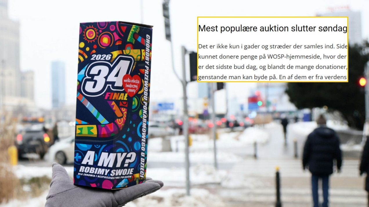 Duńskie media piszą o WOŚP. Wskazano najpopularniejszą aukcję