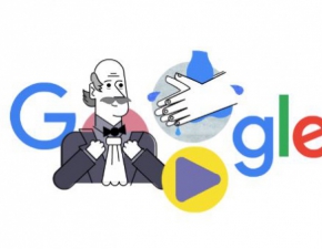 Google Doodle upamitnia dr. Ignaza Semmelweisa. Jako pierwszy mwi o korzyciach mycia rk