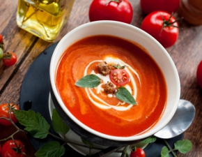 Kremowa zupa z suszonych pomidorów