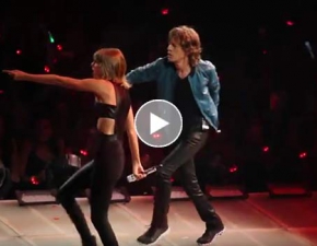 Taylor Swift zapiewaa z Mickiem Jaggerem. Show skrada im 72-letnia babcia! Zobacz wideo!