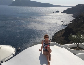 Katarzyna Zieliska wypoczywa na Santorini! 