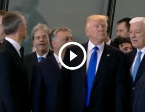 Donald Trump przepchn si przez premiera Czarnogry podczas wizyty w siedzibie NATO!
