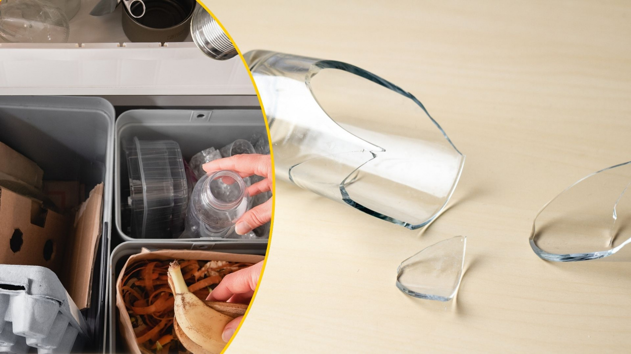 Szklanki, lustra, żarówki – gdzie naprawdę wyrzucić potłuczone szkło? Sprawdź, zanim popełnisz błąd