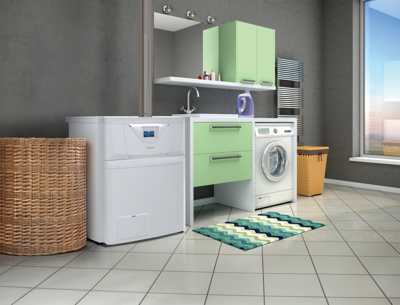 Kocioł gazowy z wbudowanym zasobnikiem — kompaktowe rozwiązanie do małych przestrzeni