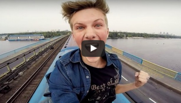 RMF Extra: 18-letni Youtuber z Ukrainy wskoczył na jadący pociąg! 
