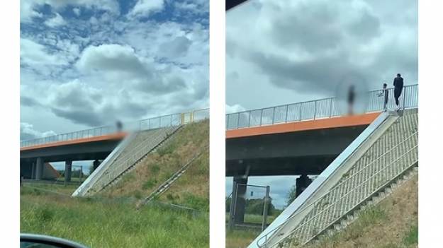 RMF Extra: Dramatyczne chwile na wiadukcie nad drogą S3. Piłkarze pomogli nastolatce. "Naprawdę było niedużo od tragedii..." 