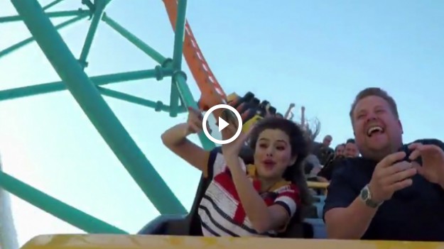 RMF Extra: "Carpool Karaoke", jakiego jeszcze nie było! Selena Gomez i James Corden wsiedli na rollercoaster