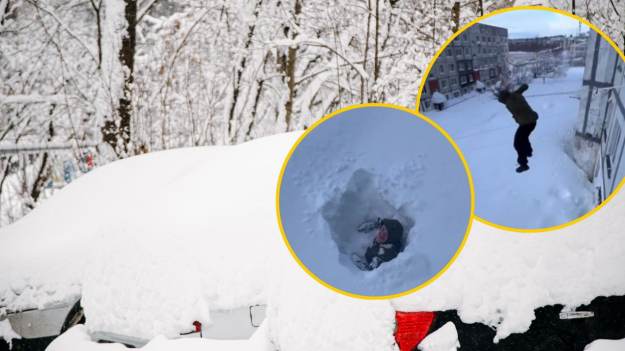 RMF Extra: Rosyjskie miasto pod śniegiem. Domy zasypane, ludzie skaczą z okien, są ofiary śmiertelne