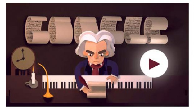 RMF Extra: Ludwig van Beethoven w Google Doodle! Ułóż muzyczne puzzle z V Symfonią, Dla Elizy, Odą do radości i Sonatą Księżycową!