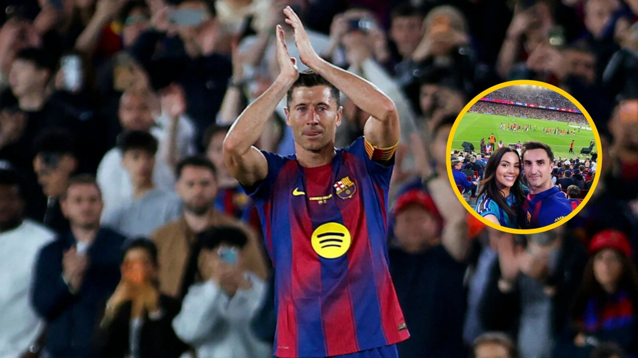 Karpiel-Bułecka zaśpiewał Lewandowskiemu „Boso”. Takie sceny podczas pożegnania na Camp Nou