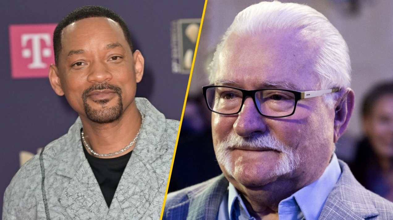 Lech Wałęsa i Will Smith pozują razem do zdjęcia...