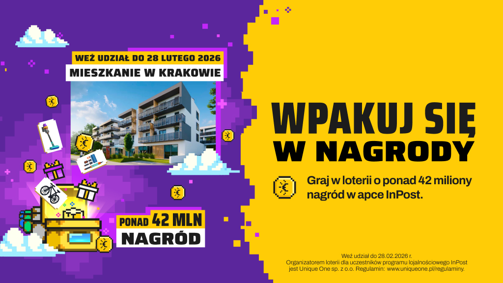 Finał loterii InPost coraz bliżej! Graj o mieszkanie w Krakowie oraz miliony nagród natychmiastowych
