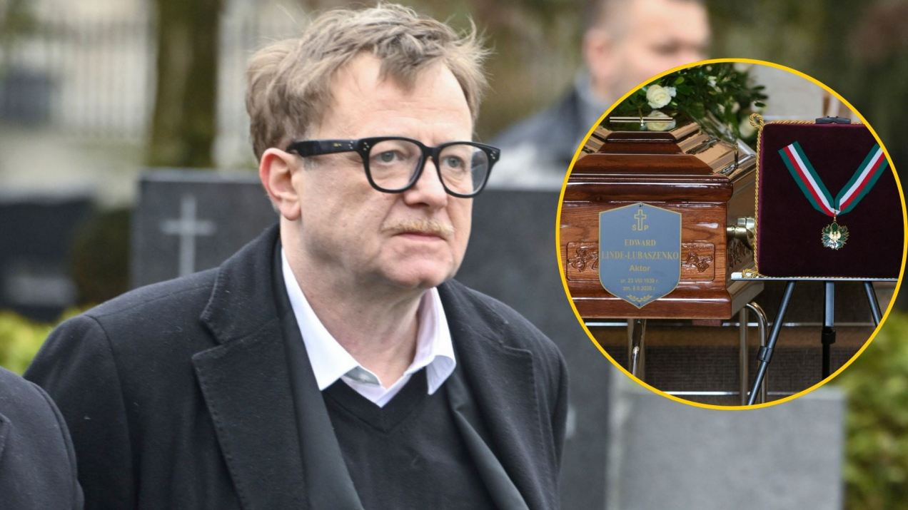 Olaf Lubaszenko żegna ojca. Pogrzeb Edwarda Linde-Lubaszenki