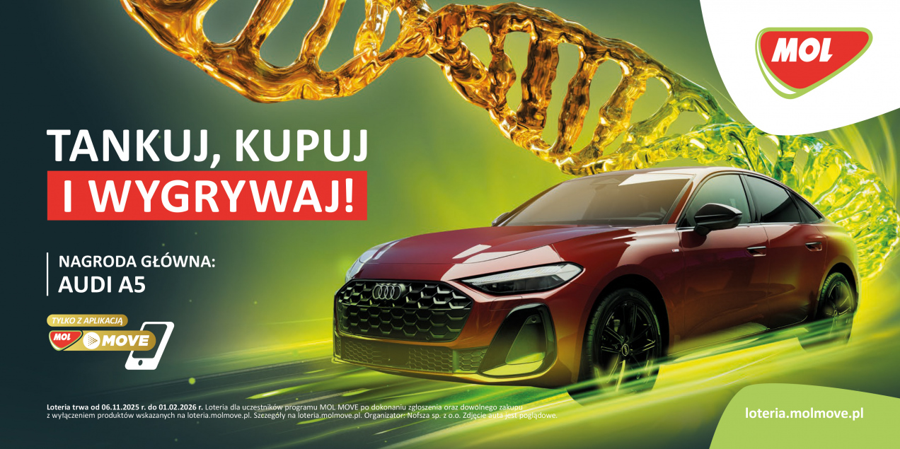 Trwa zimowa loteria MOL Polska. Nagrodą główną jest Audi A5