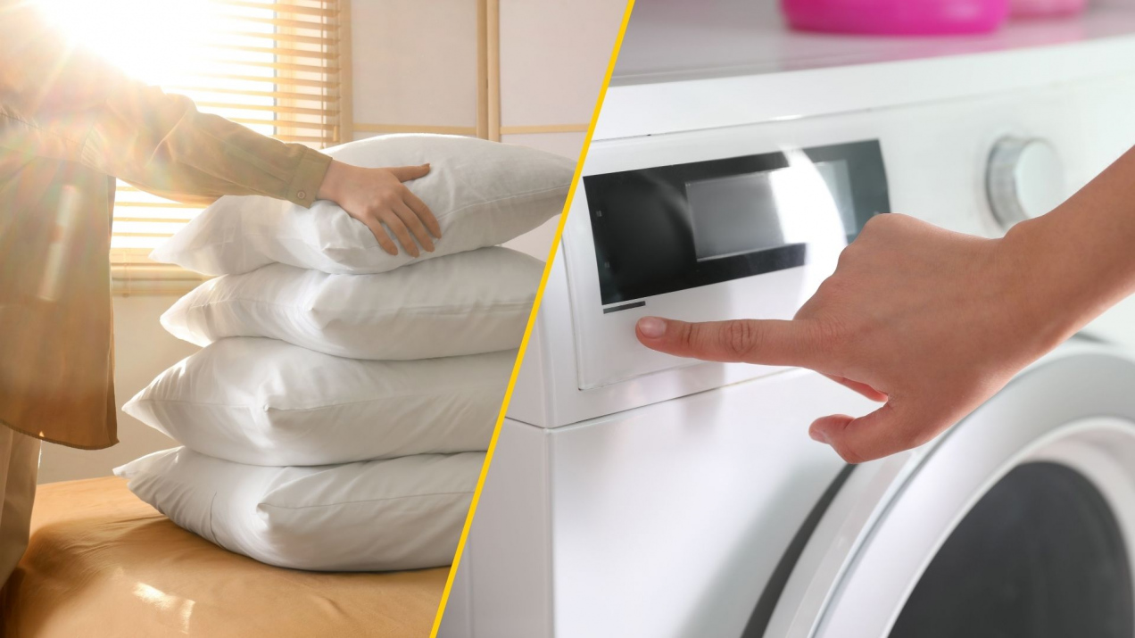 Wsyp do pralki 6 łyżek. Twoje poduszki będą wyglądać i pachnieć jak nowe