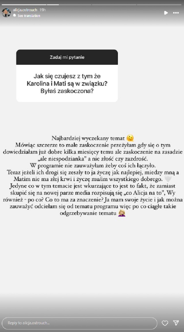 Alicja z Love Island 7 Instagram