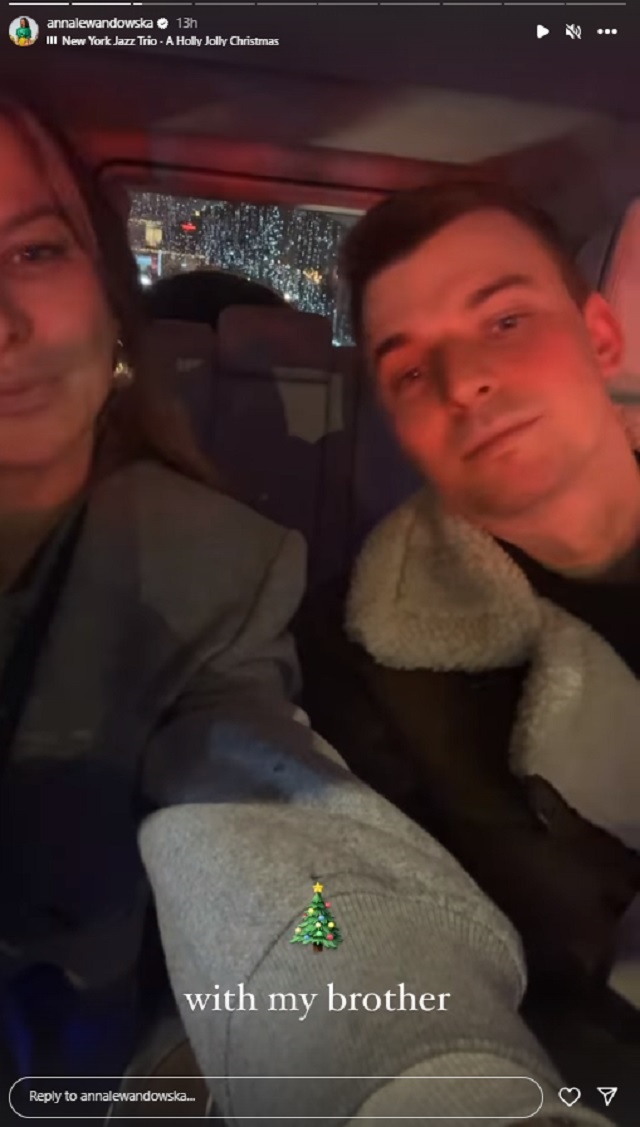 Anna Lewandowska z bratem