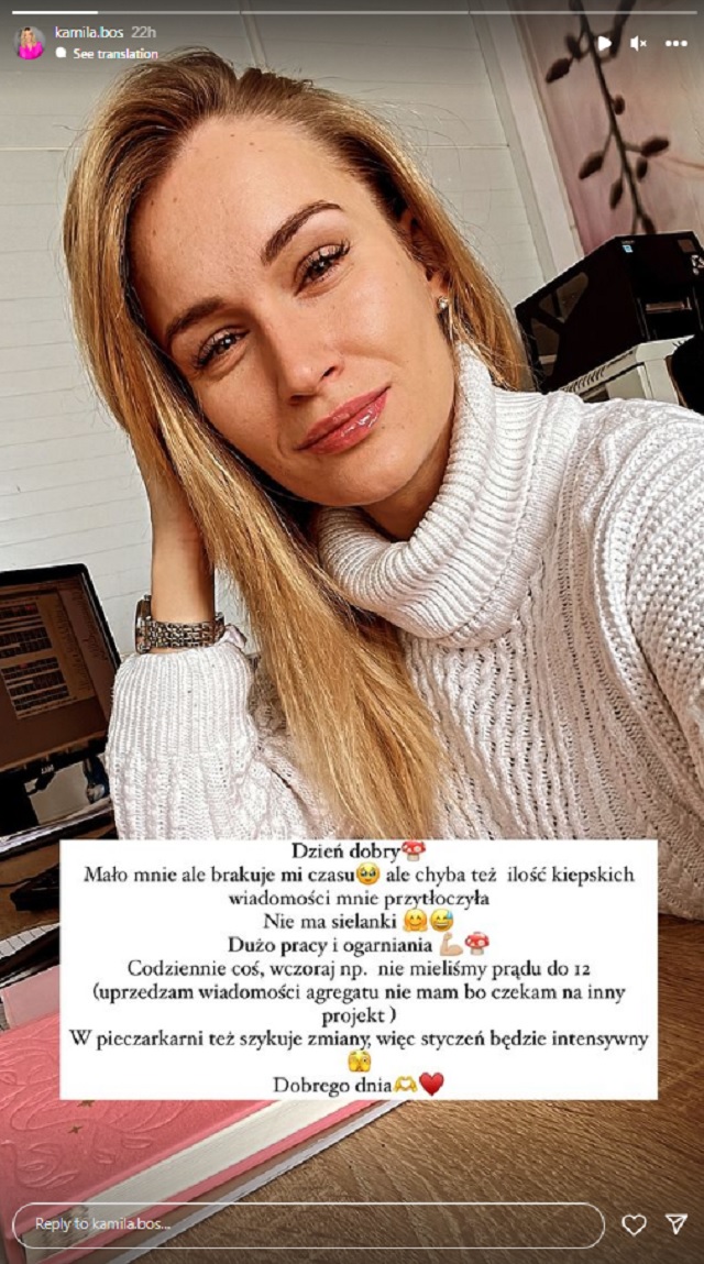 Kamila Bos z Rolnik szuka zony na Instagramie