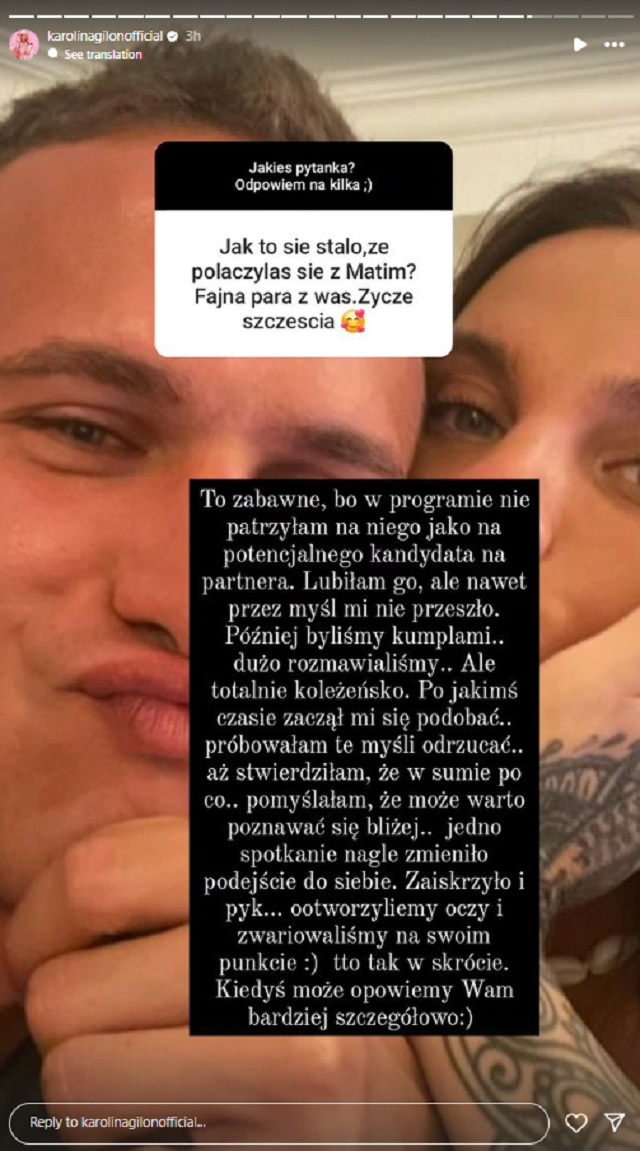 Karolina Gilon i Mateusz Świerczyński razem
