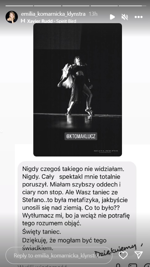 Instagram Stories Emilia Komarnicka-Klynstra